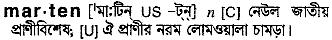 Marten in Bangla Academy Dictionary