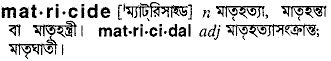 Matricide in Bangla Academy Dictionary