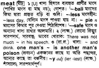 Meat in Bangla Academy Dictionary