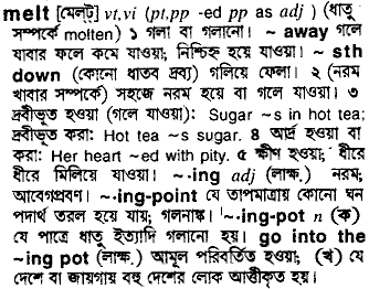 Melt in Bangla Academy Dictionary