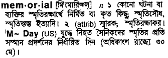 Memorial in Bangla Academy Dictionary