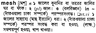 Mesh in Bangla Academy Dictionary