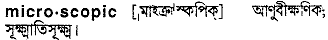Microscopic in Bangla Academy Dictionary