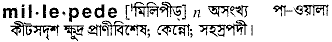 Millepede in Bangla Academy Dictionary