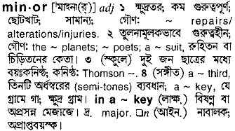 Minor in Bangla Academy Dictionary