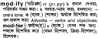 Modify in Bangla Academy Dictionary