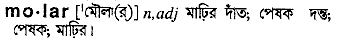 Molar in Bangla Academy Dictionary