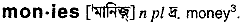 Monies in Bangla Academy Dictionary