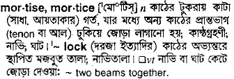 Mortise in Bangla Academy Dictionary