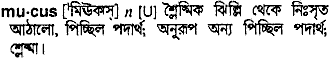 Mucus in Bangla Academy Dictionary