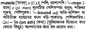 Muscle in Bangla Academy Dictionary