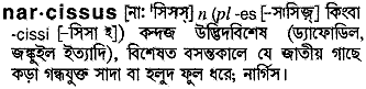 Narcissus in Bangla Academy Dictionary