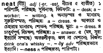 Neat in Bangla Academy Dictionary