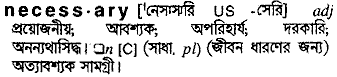 Necessary in Bangla Academy Dictionary