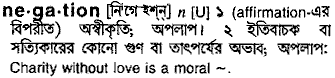 Negation in Bangla Academy Dictionary