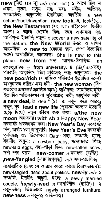 New in Bangla Academy Dictionary