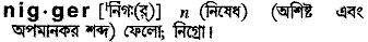 Nigger in Bangla Academy Dictionary