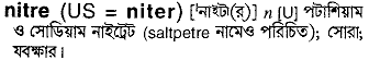 Nitre in Bangla Academy Dictionary