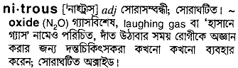 Nitrous in Bangla Academy Dictionary