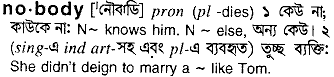 Nobody in Bangla Academy Dictionary