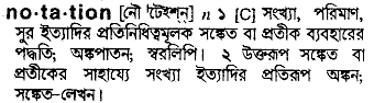 Notation in Bangla Academy Dictionary