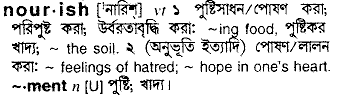 Nourish in Bangla Academy Dictionary