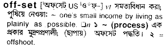 Offset in Bangla Academy Dictionary