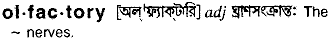 Olfactory in Bangla Academy Dictionary