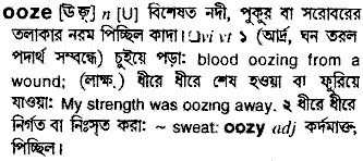 Ooze in Bangla Academy Dictionary