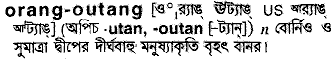 Orangoutang in Bangla Academy Dictionary