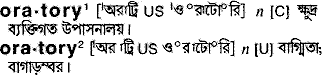 Oratory in Bangla Academy Dictionary