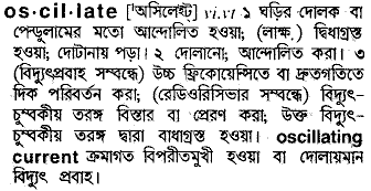 Oscillate in Bangla Academy Dictionary