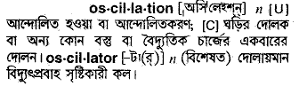 Oscillation in Bangla Academy Dictionary
