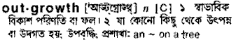 Outgrowth in Bangla Academy Dictionary