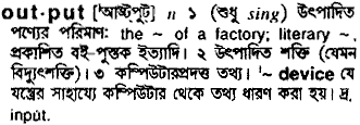 Output in Bangla Academy Dictionary