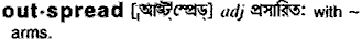 Outspread in Bangla Academy Dictionary