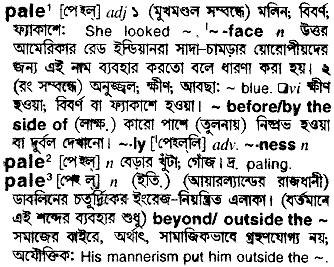 Pale in Bangla Academy Dictionary