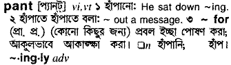 Pant in Bangla Academy Dictionary