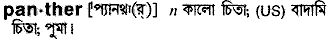 Panther in Bangla Academy Dictionary