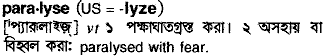 Paralyse in Bangla Academy Dictionary