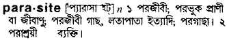 Parasite in Bangla Academy Dictionary