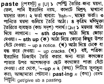 Paste in Bangla Academy Dictionary