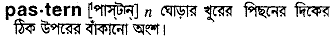Pastern in Bangla Academy Dictionary