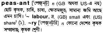 Peasant in Bangla Academy Dictionary