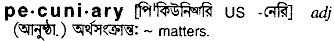 Pecuniary in Bangla Academy Dictionary