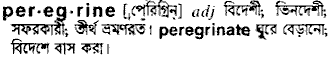 Peregrine in Bangla Academy Dictionary