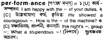 Performance in Bangla Academy Dictionary