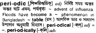 Periodic in Bangla Academy Dictionary