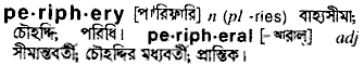 Periphery in Bangla Academy Dictionary