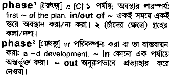 Phase in Bangla Academy Dictionary